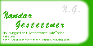 nandor gestettner business card